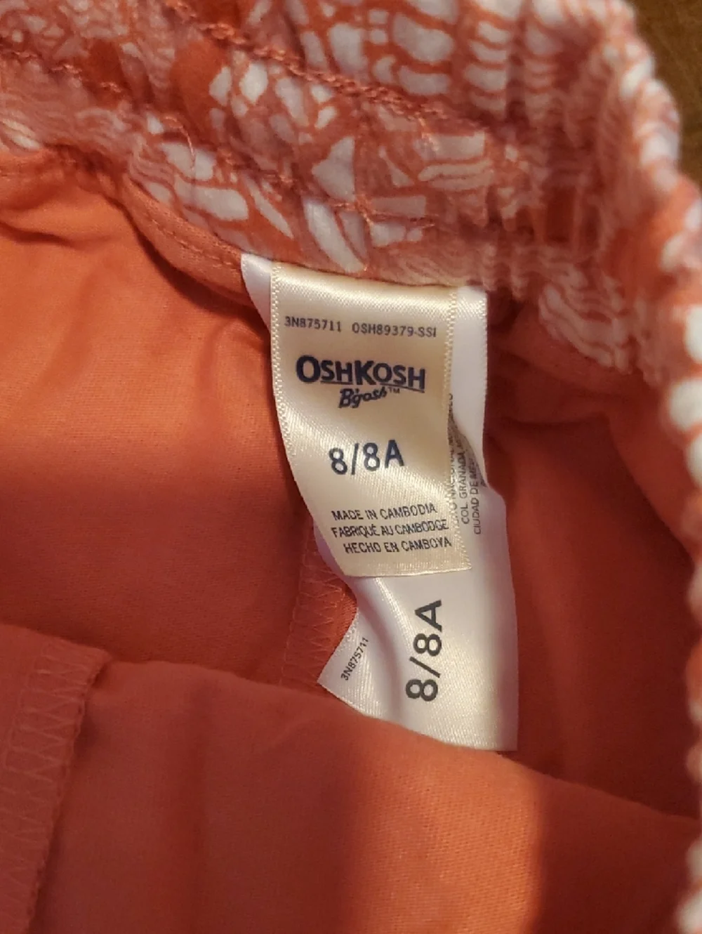 OshKosh Bgosh coral skort